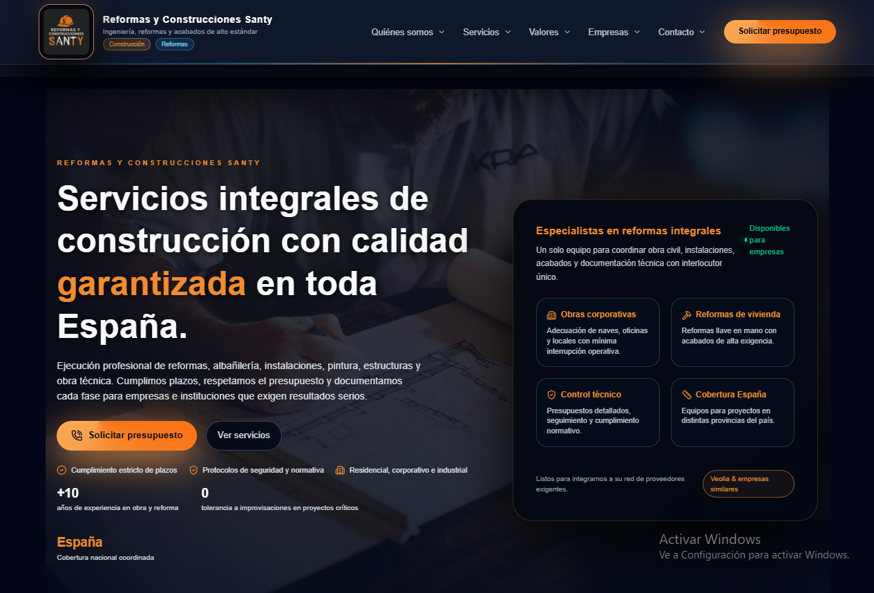 Reformas y construcciones Santy